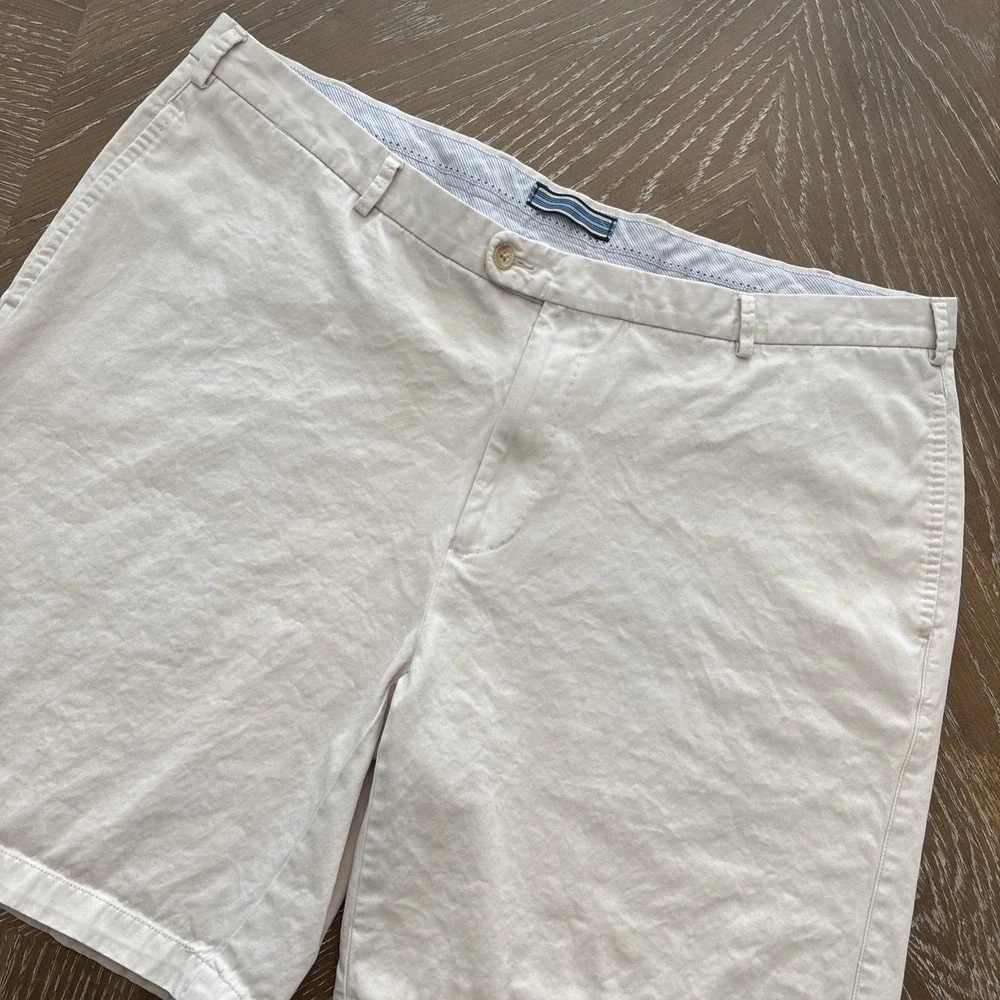 Peter Millar‎ 42x9 Tan/Cream Golf Shorts Mens Pima Cotton Quality & Soft